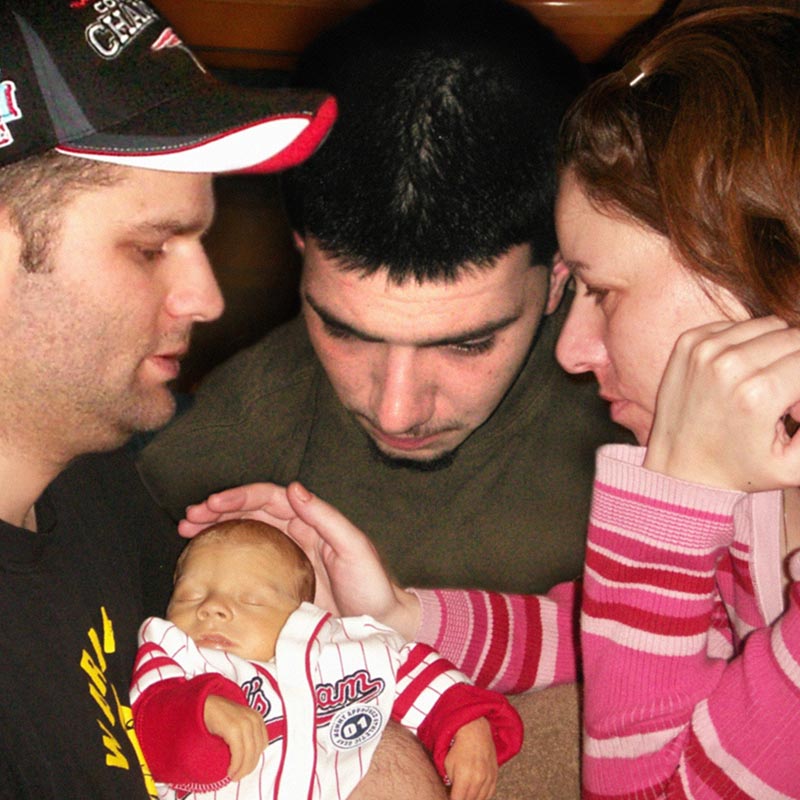 Baby Benjamin with his family