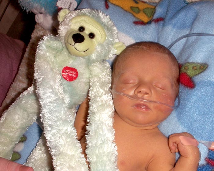Benjamin with monkey